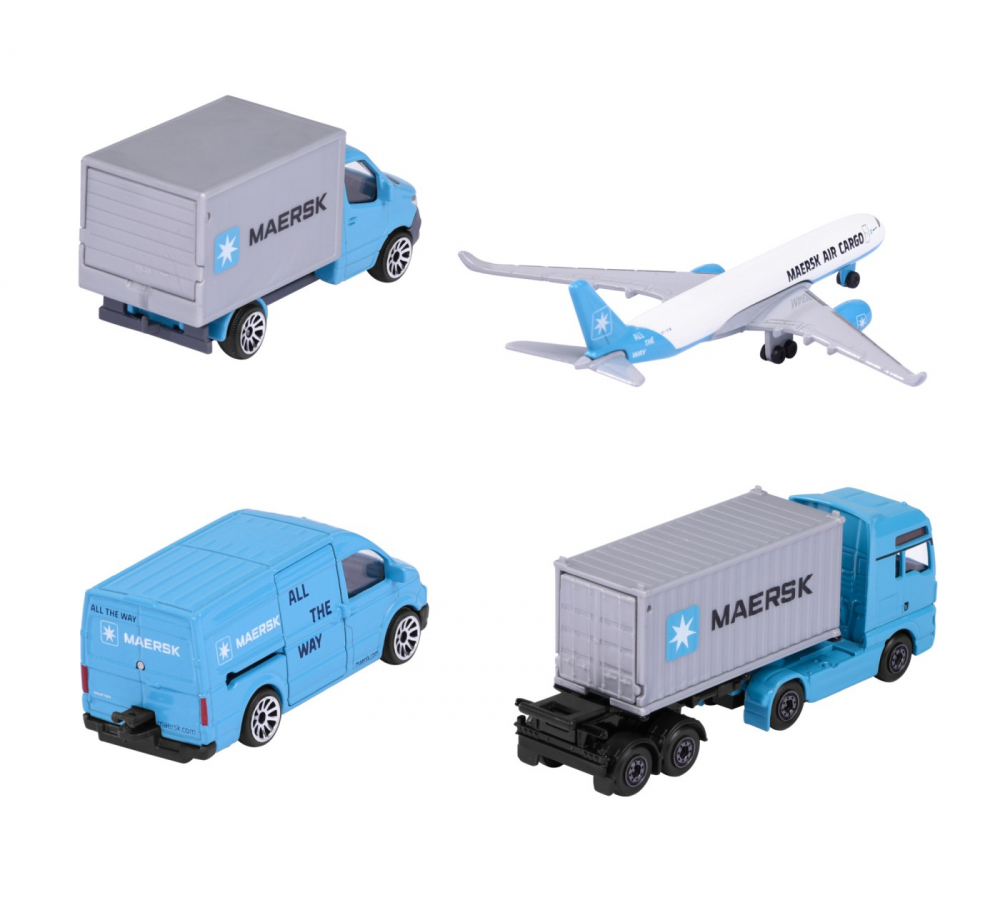 Majorette set 4 vehicule metalice de transport maersk  [5]
