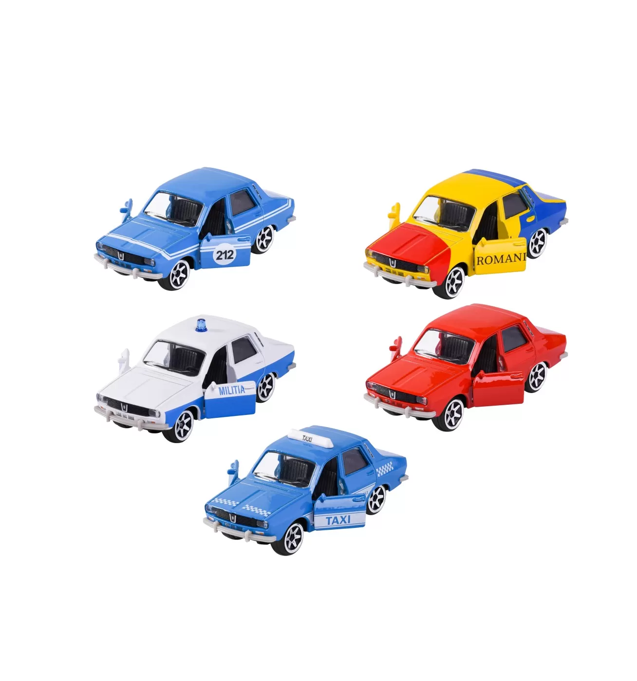 Majorette set 5 masinute metalice dacia 1300 7.5cm, varsta de la 3 ani la 7 ani [2]
