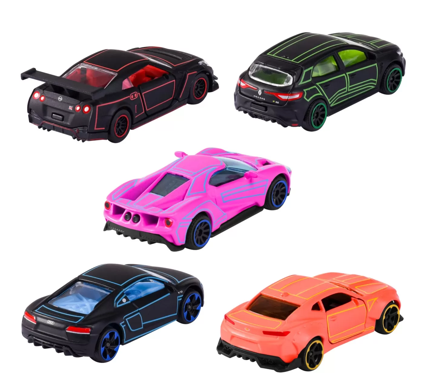 Majorette set 5 masinute metalice de curse scara 1:64 [3]