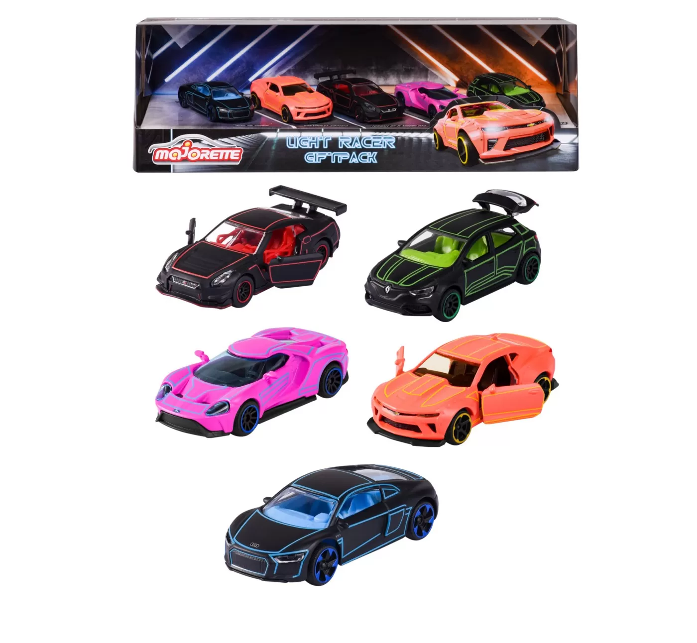 Majorette set 5 masinute metalice de curse scara 1:64 [2]