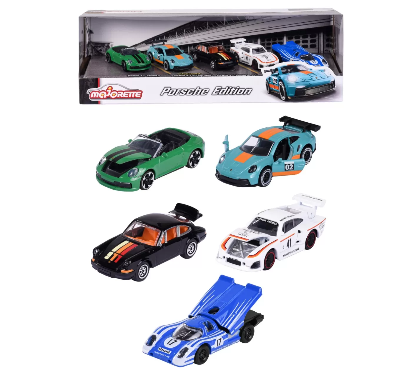 Majorette set 5 masinute metalice porsche 7.5cm [1]
