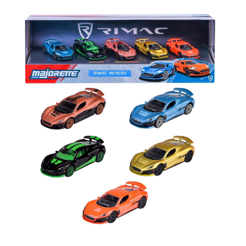 Majorette set 5 masinute metalice rimac nevera 7.5cm [3]