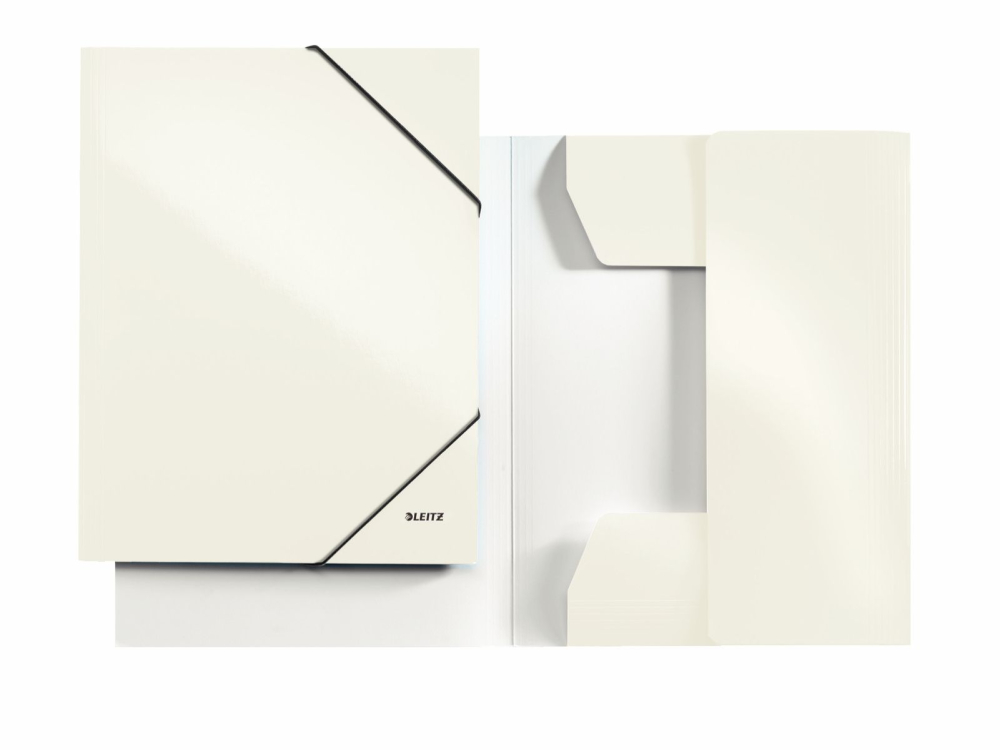 Mapa carton cu elastic alb metalizat wow leitz [2]