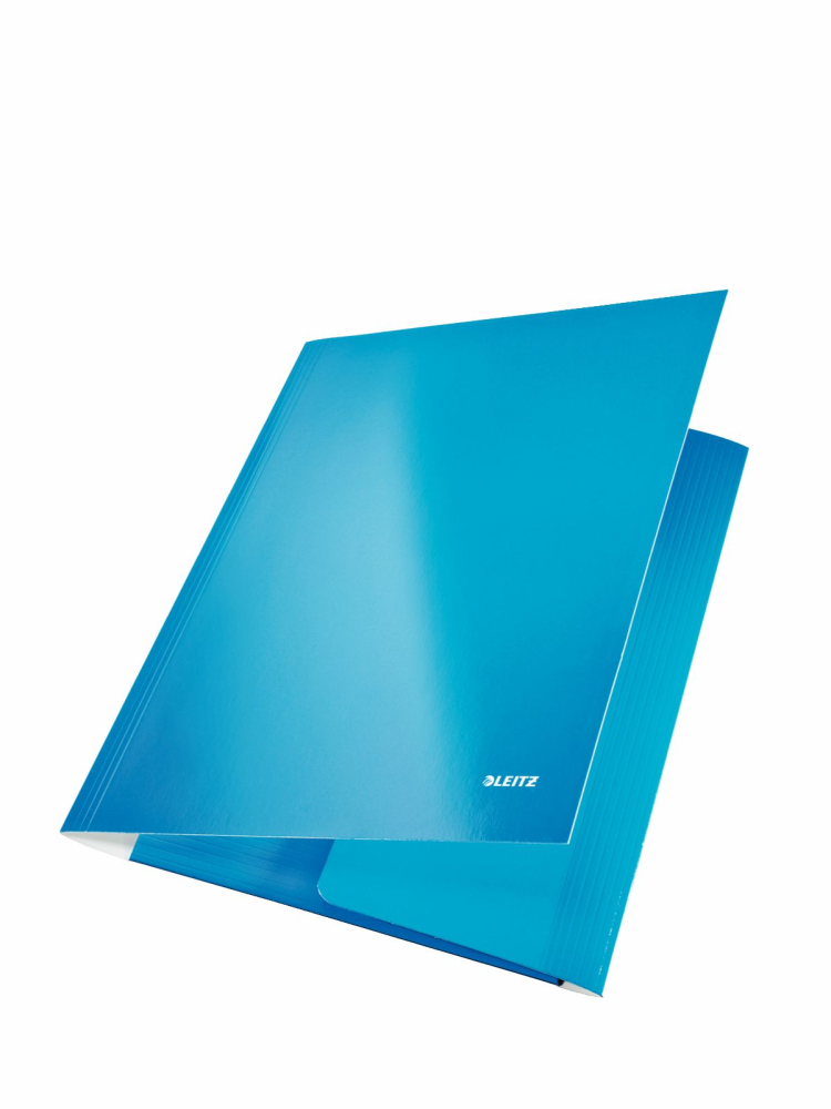 Mapa carton cu elastic albastru metalizat wow leitz [3]