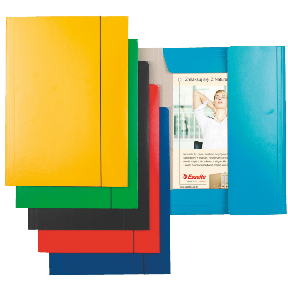 Mapa carton cu elastic galben economy esselte [2]
