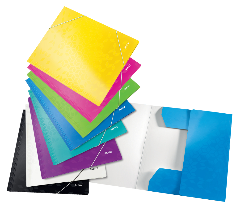 Mapa carton cu elastic galbena wow leitz [4]