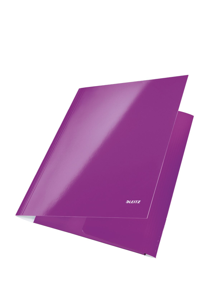 Mapa carton cu elastic mov metalizat wow leitz [3]