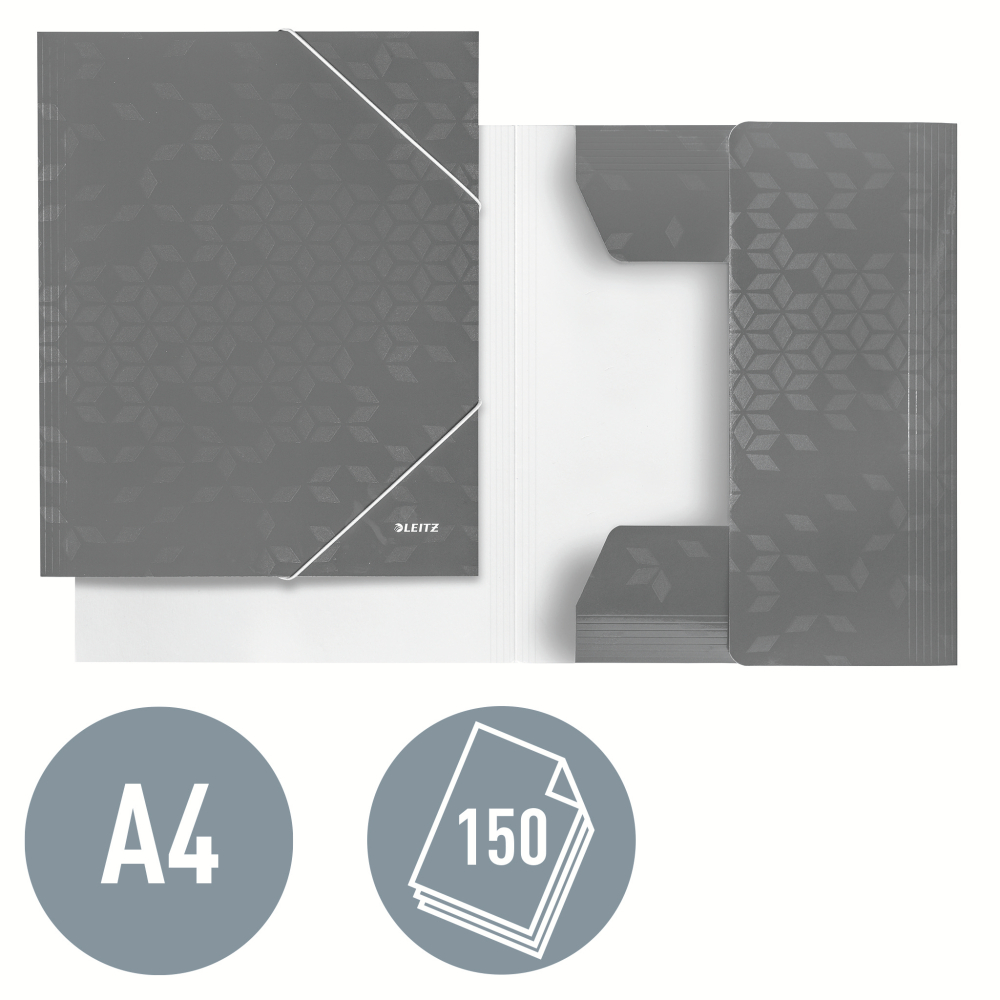 Mapa carton cu elastic rosie wow leitz [4]