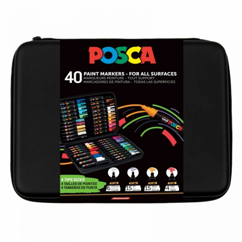 Set Carioci Posca 40 Markere in Mapa Echipata - Micostore.ro [5]