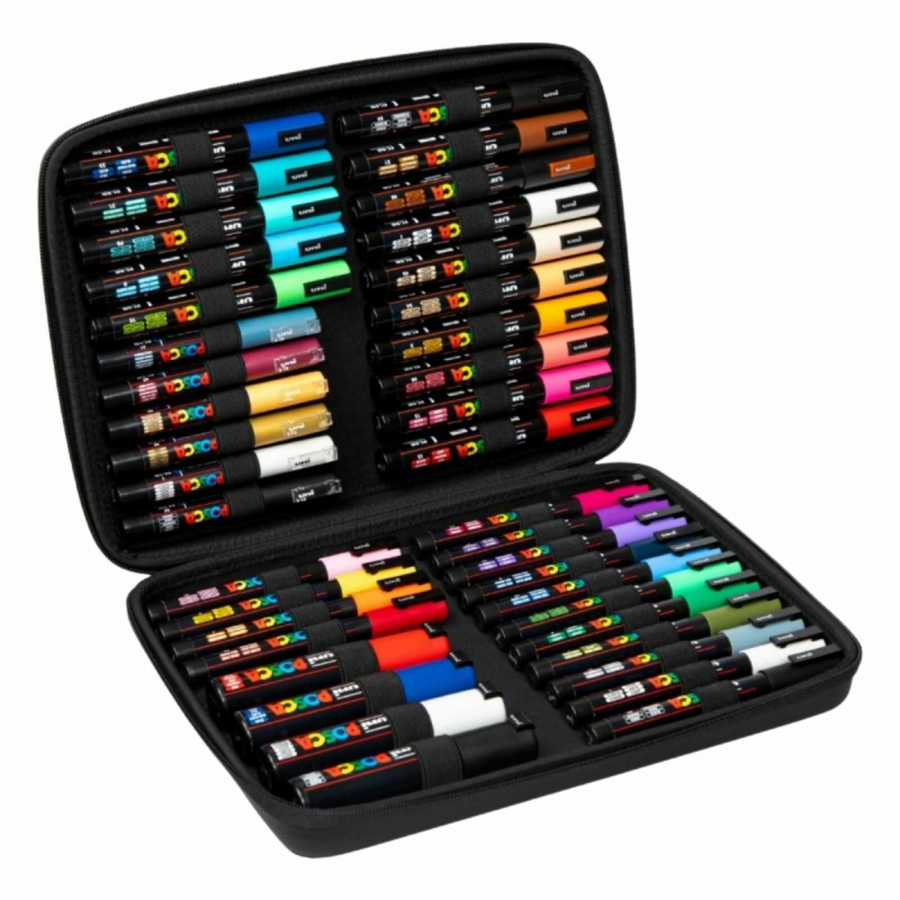 Set Carioci Posca 40 Markere in Mapa Echipata - Micostore.ro [1]