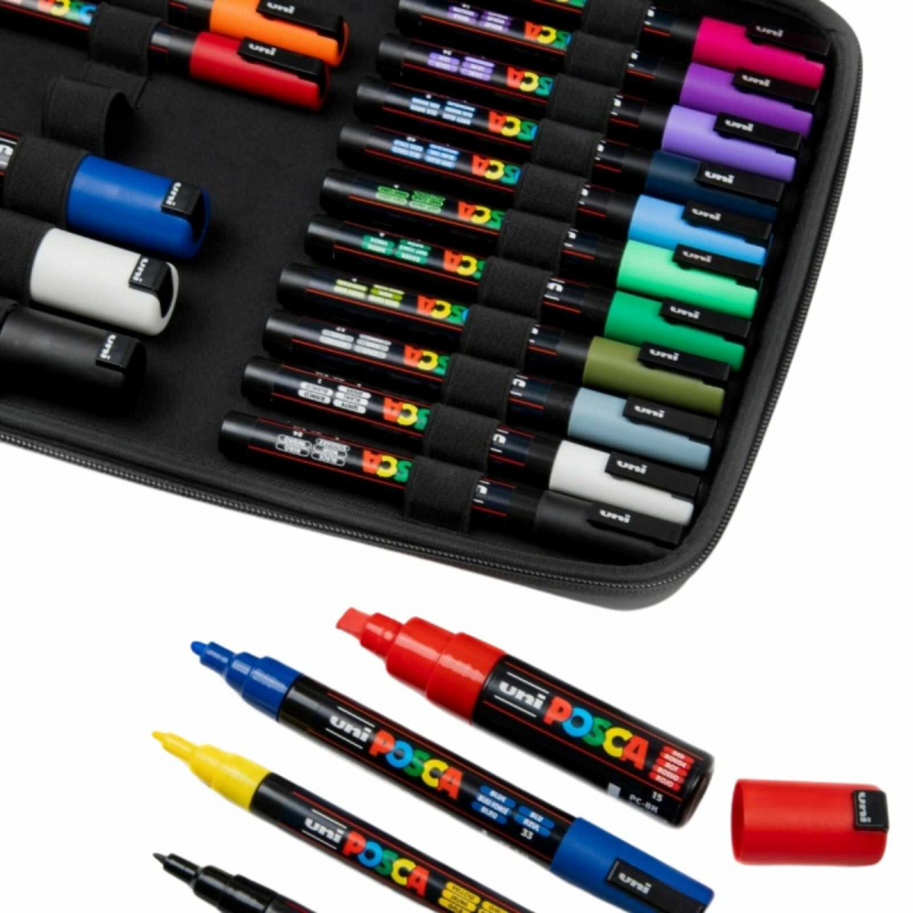 Set Carioci Posca 40 Markere in Mapa Echipata - Micostore.ro [2]