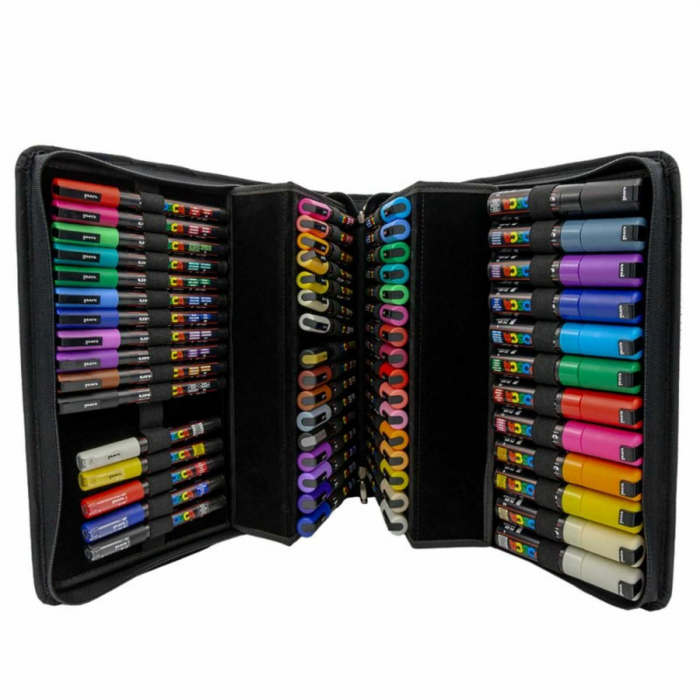 Set Carioci Posca 60 Markere in Mapa Echipata - Micostore.ro [2]