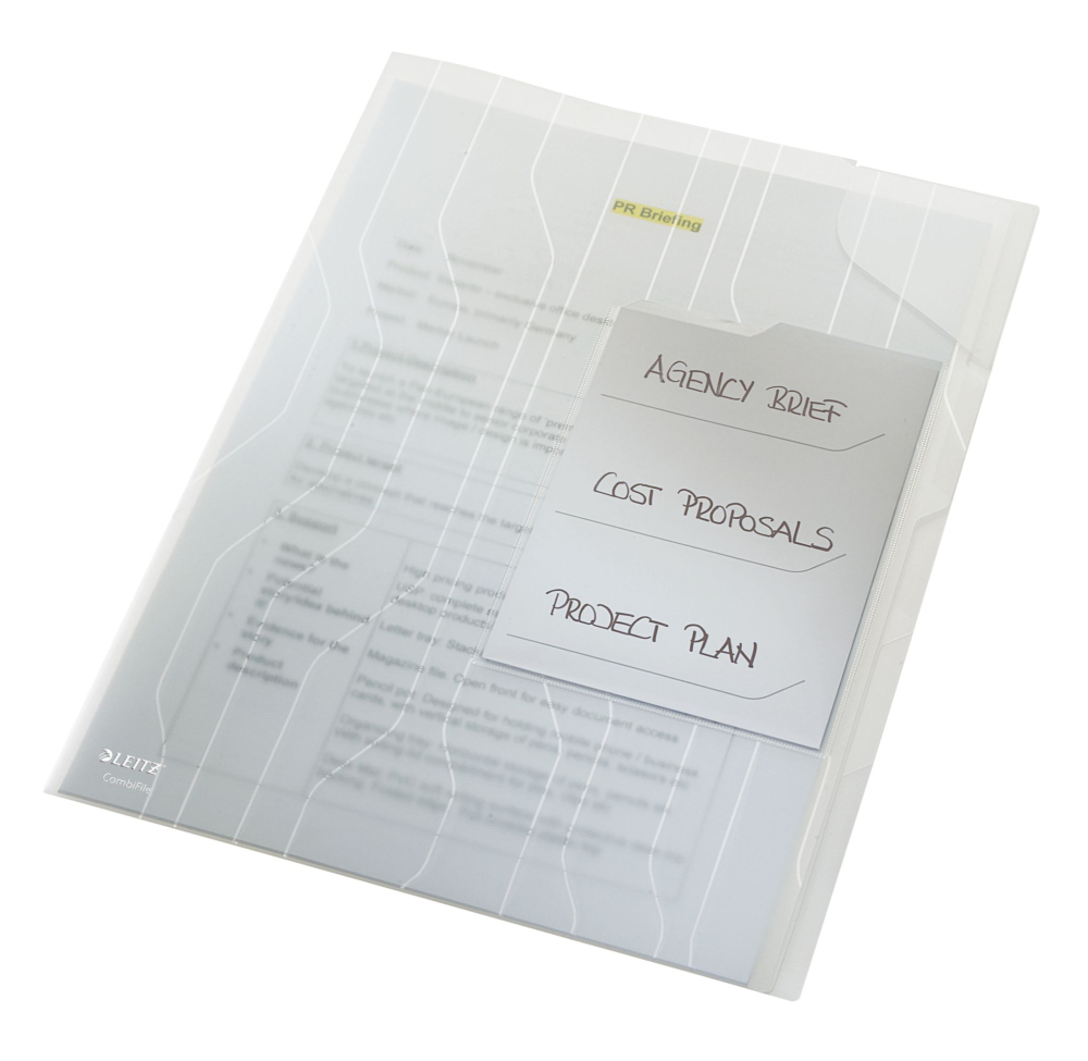 Mapa plastic 3*20coli transparenta 3 separatoare jumbo leitz [2]