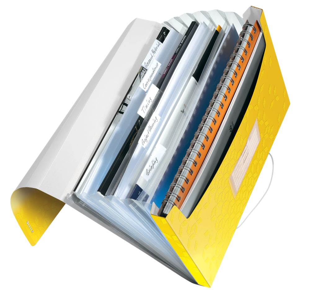 Mapa plastic 6 compartimente galben tip proiect wow leitz [2]