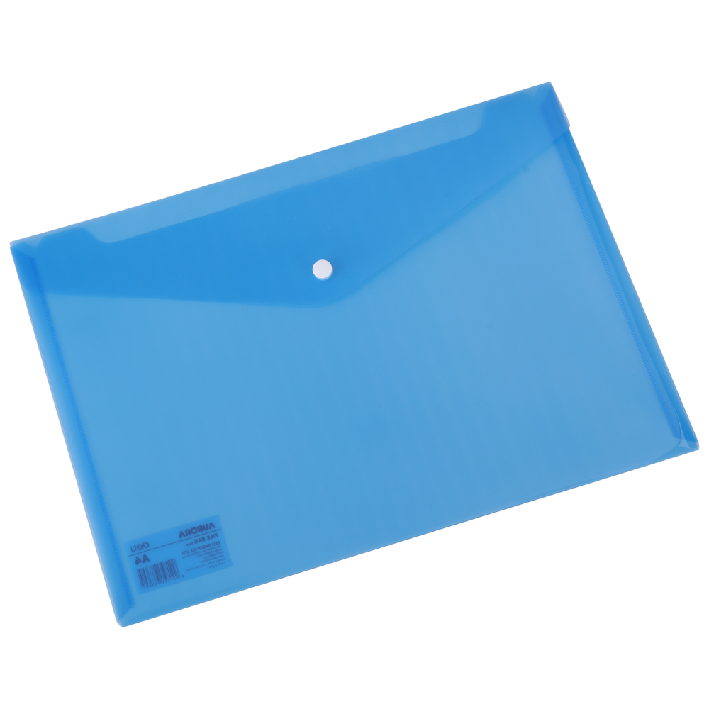 Mapa plastic cu buton a4 albastra deli [2]