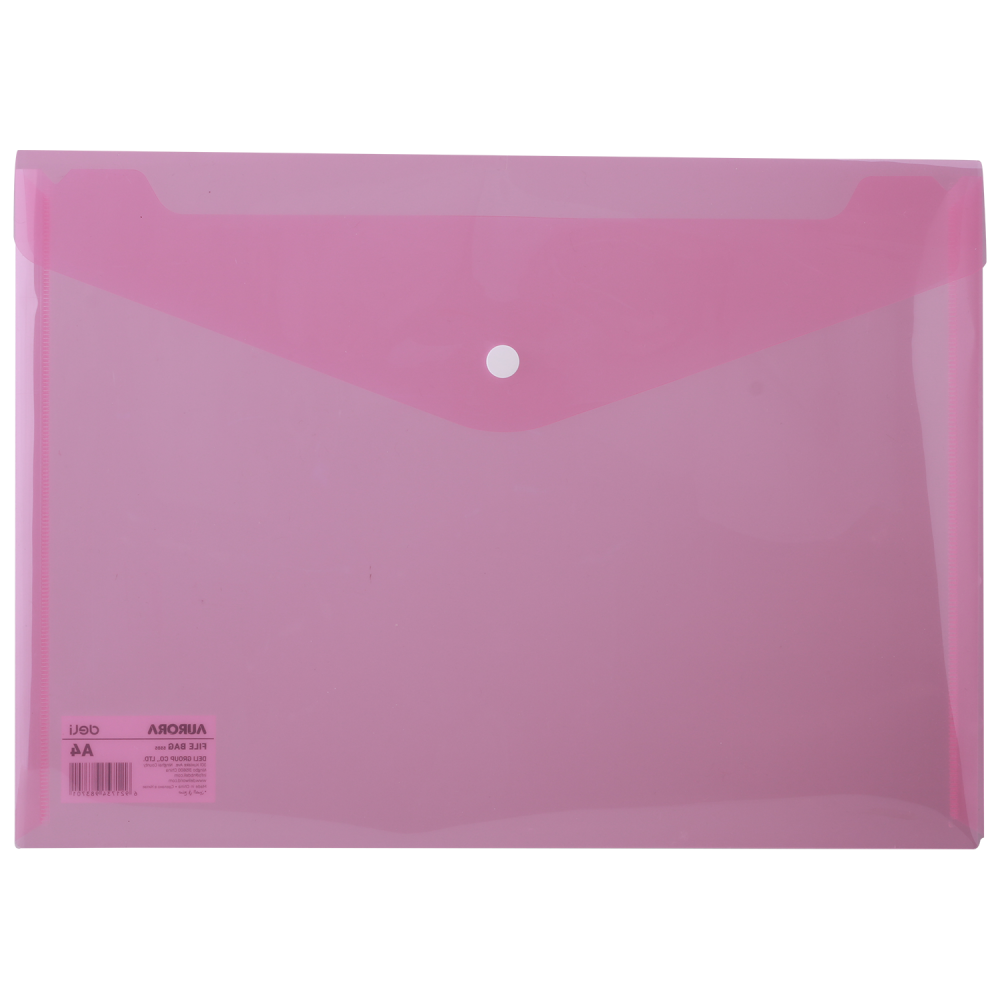 Mapa plastic cu buton a4 rosie deli [2]