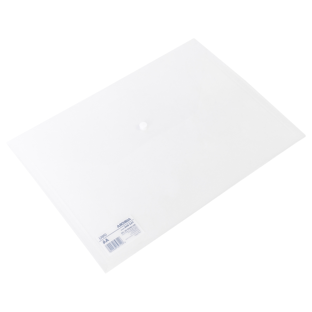 Mapa plastic cu buton a4 transparenta deli [2]