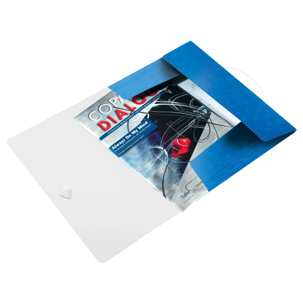 Mapa plastic cu elastic albastru metalizat wow leitz [2]