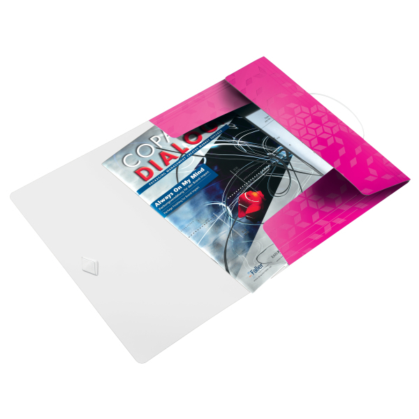 Mapa plastic cu elastic roz metalizat wow leitz [2]