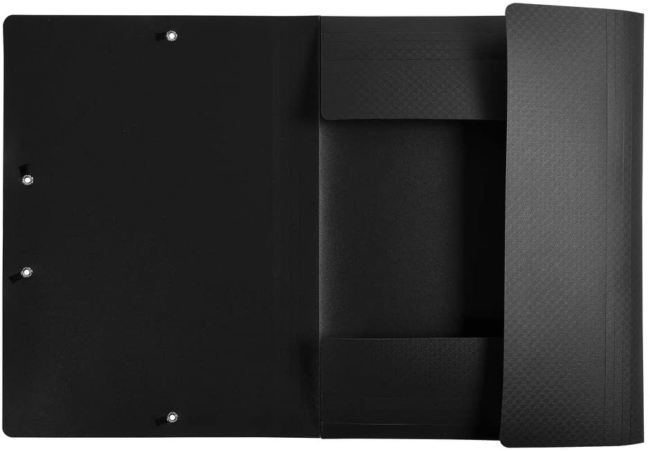 Mapa plastic cu elastic si etich cotor a4 neagra exacompta [2]