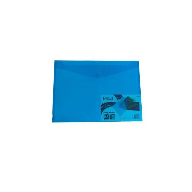 Mapa plastic Eagle ZP043, cu capsa, A5, transparent / albastru [2]