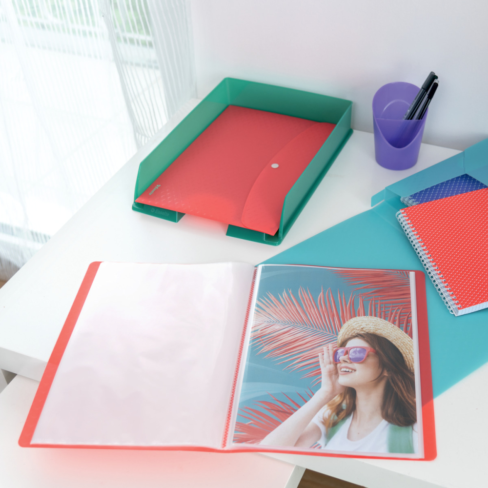 Mapa prezentare 40 folii coperta flexibila albastra colour'breeze esselte [3]