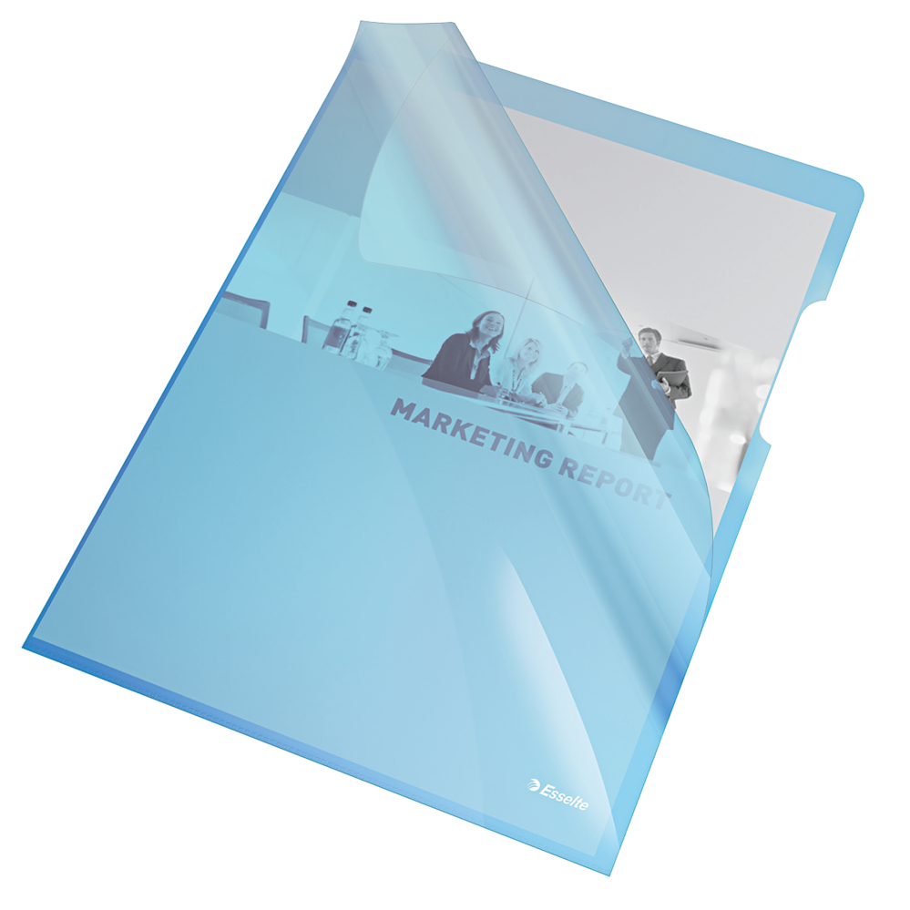 Mapa protectie a4 cristal tip l albastra 25/set 150 microni esse [2]