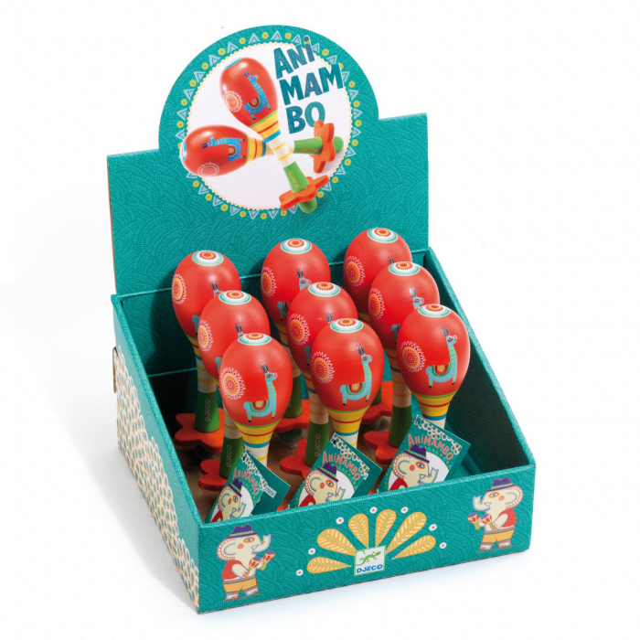 Maracas din lemn si pasla, intrument muzical pentru percutie, Djeco, varsta 3 - 6, 6 - 9 ani, Baiat, Fata [3]
