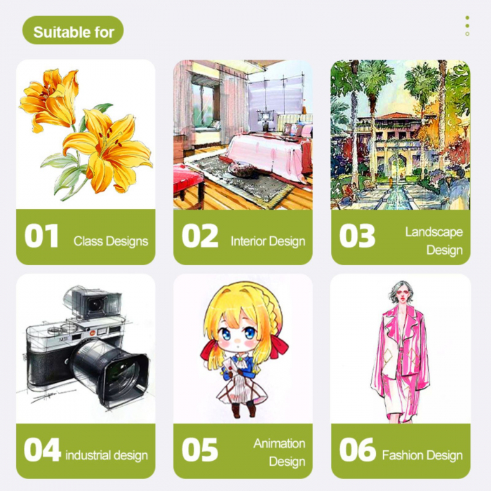 Marea cutie de culori cu 120 de markere, cu capat dublu pentru desen [10]