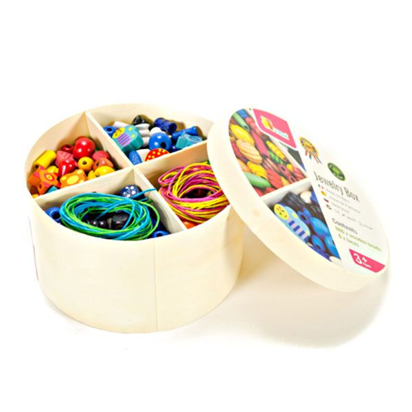 Set 600 buc margele din lemn in cutie [3]