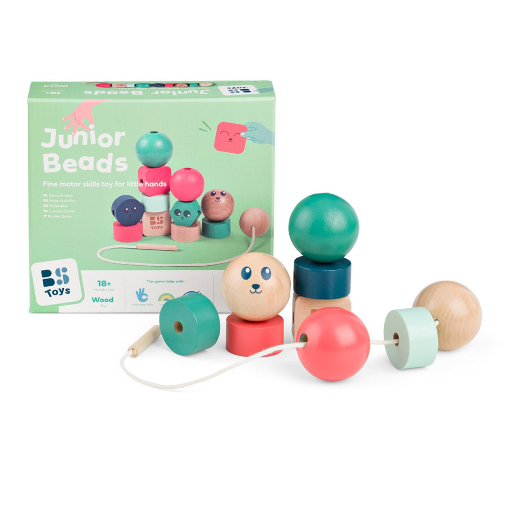 Margele mari de insirat din lemn, Junior Beads, copii varsta 1-3 ani [6]