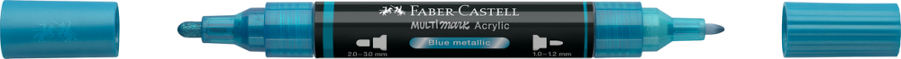 Marker acrilic multimark cul. 292 albastru metalizat faber-castell [4]