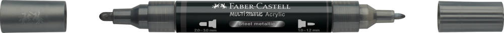 Marker acrilic multimark cul. 297 otel metalizat faber-castell [4]