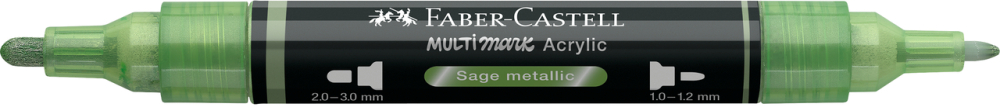Marker acrilic multimark cul. 298 verde arctic metalizat faber-castell [2]
