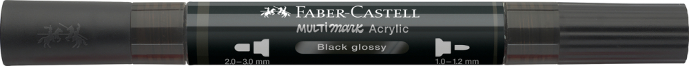 Marker acrilic multimark cul. 299 negru lucios faber-castell [3]
