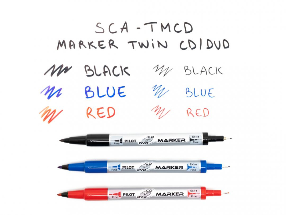 Marker cd 2 capete albastru twin pilot [3]