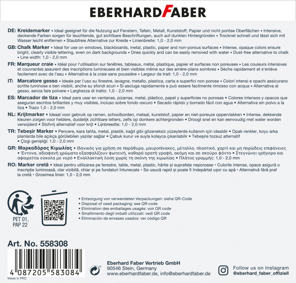 Marker creta set 8 bucati eberhard faber [3]