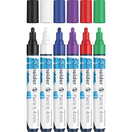 Marker cu vopsea acrilică Paint-It 320 4 mm Schneider 6 buc/set 1 [1]