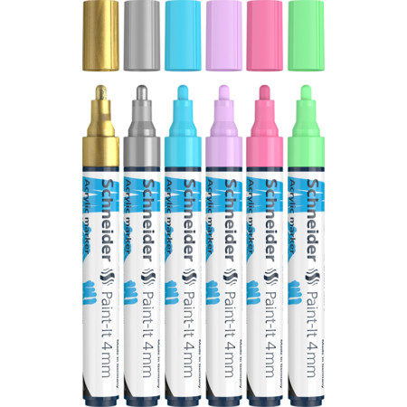 Marker cu vopsea acrilică Paint-It 320 4 mm Schneider 6 buc/set 2 [1]