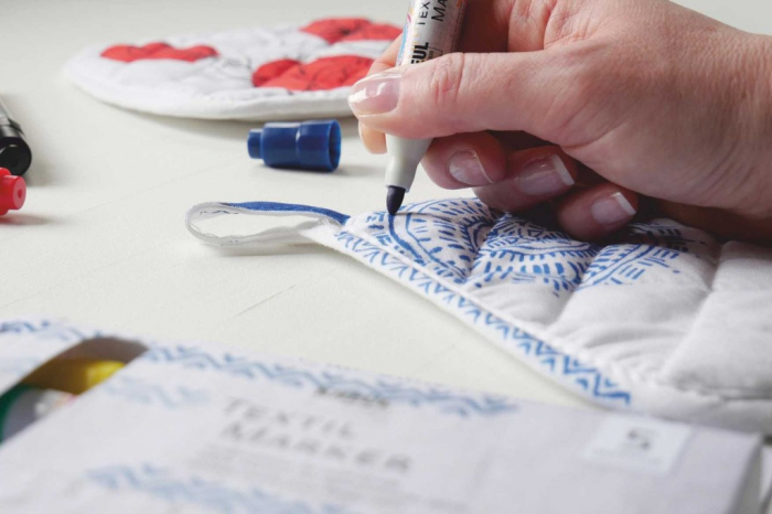 Marker pentru textile Kreul varf Mediu 5 buc/set [2]