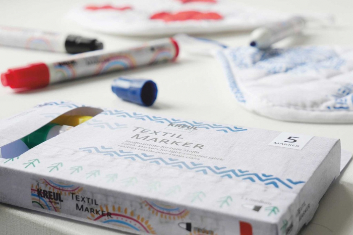 Marker pentru textile Kreul varf Mediu 5 buc/set [3]