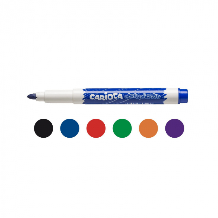 Set marker pentru whiteboard si tabla magnetica - 6 culori Carioca. [3]