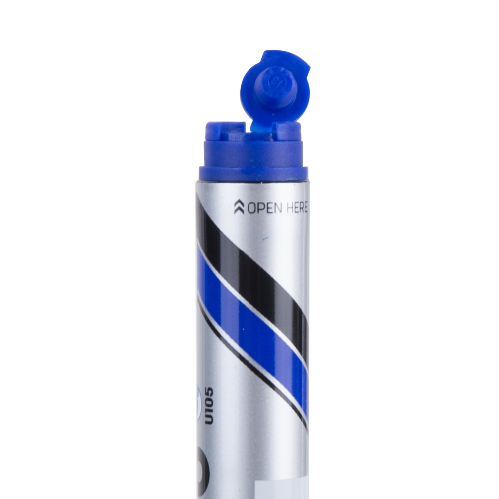 Marker permanent albastru varf rotund 2mm reincarcabil deli [3]