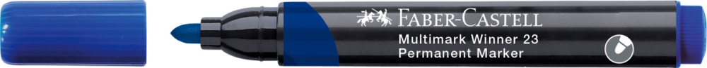 Marker permanent albastru varf rotund multimark winner 23 faber-castell [2]