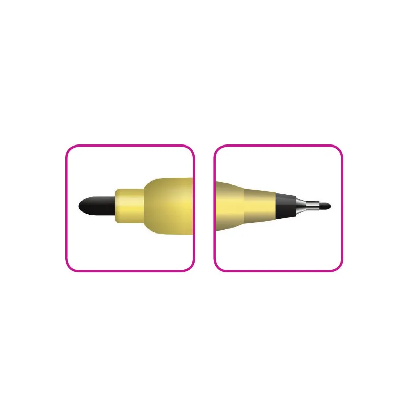 Marker permanent Grand CD-051 160-1878, varf rotund, 0.8mm / 3.8mm, 2 capete, negru [2]