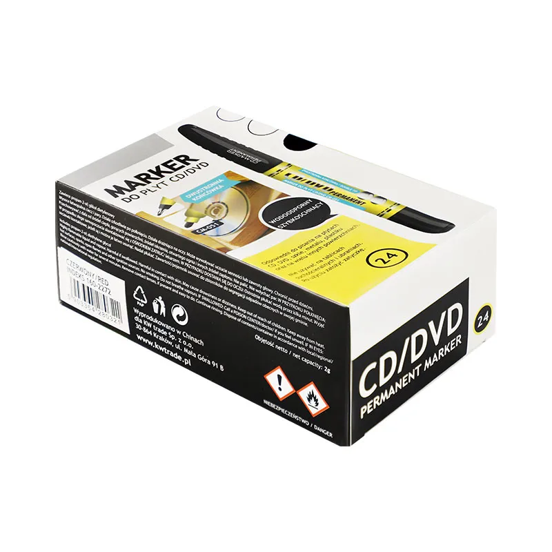 Marker permanent Grand CD-051 160-1878, varf rotund, 0.8mm / 3.8mm, 2 capete, negru [3]