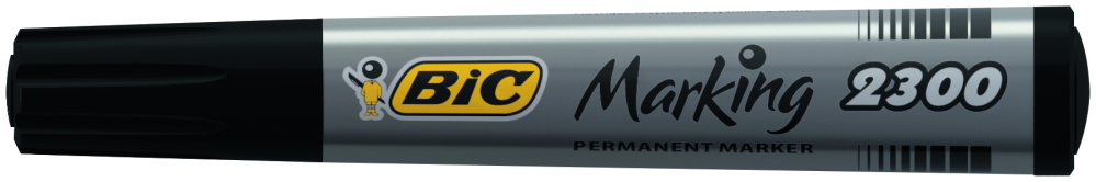 Marker permanent negru varf tesit 2300 bic [2]
