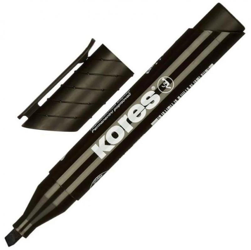 Marker permanent negru varf tesit kores [3]