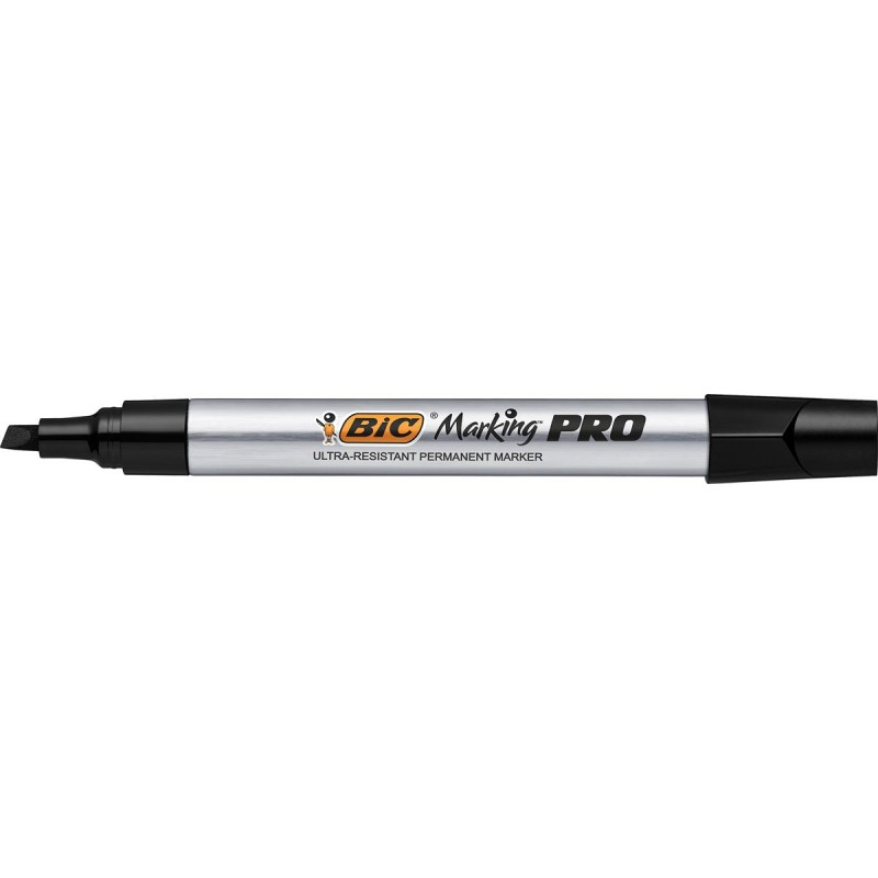 Marker permanent negru varf tesit pro industrial bic [2]