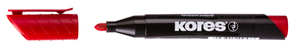 Marker permanent rosu varf rotund 3mm kores [3]
